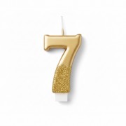Золоті цифрові свічки з глітером