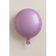 Фольгована кругла кулька у ніжному ліловому кольорі