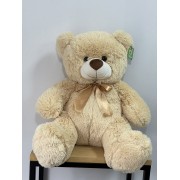 Ведмедик з бантиком Тімка (65 см) кремовий